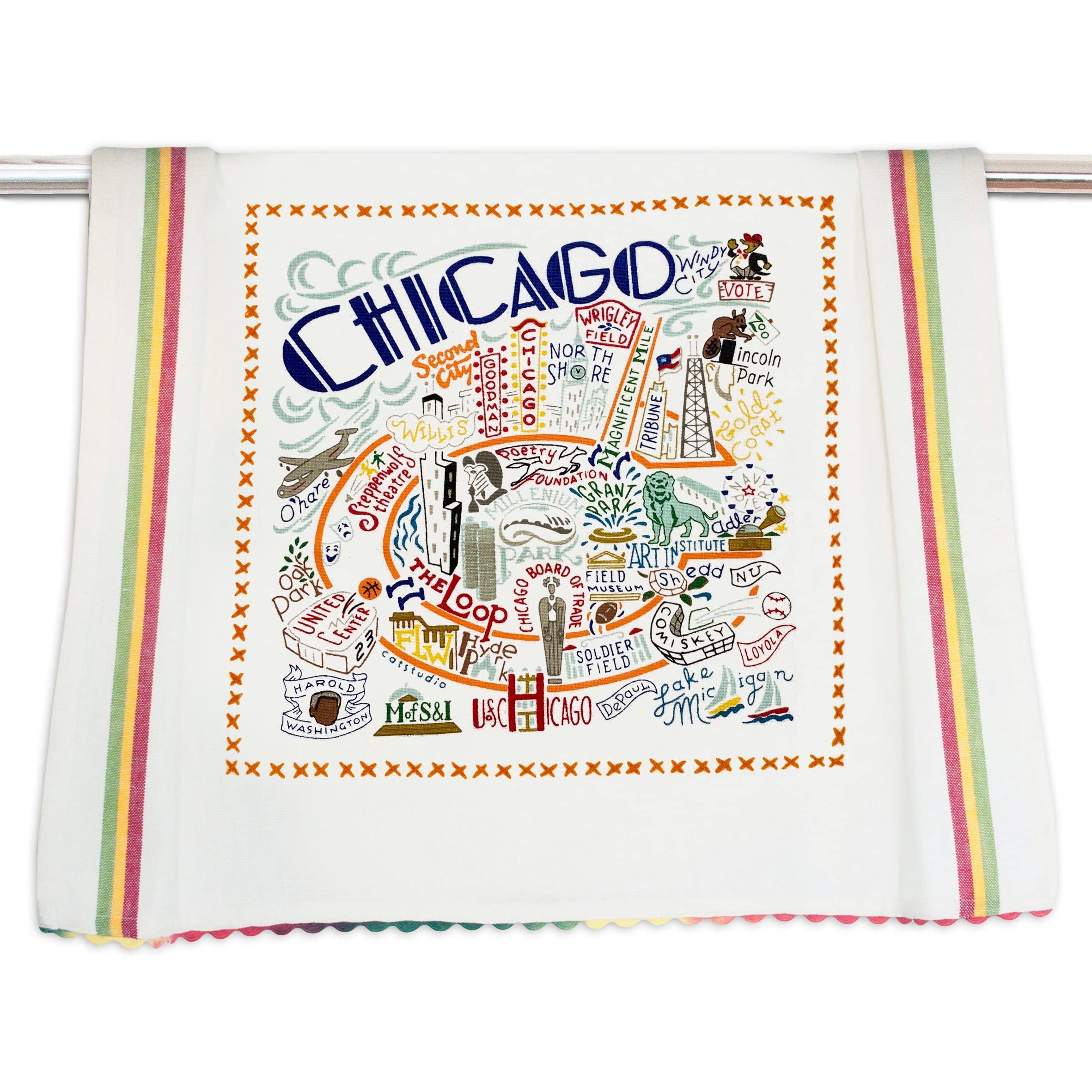 Catstudio Chicago Dish & Hand Towel | Great for Kitchen, Bar, & Bathroom