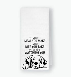 qodung every meal you make funny golden retriever soft kitchen towels dishcloths 16x24 inch,cute golden drying cloth hand towels tea towels for kitchen,golden lover gifts