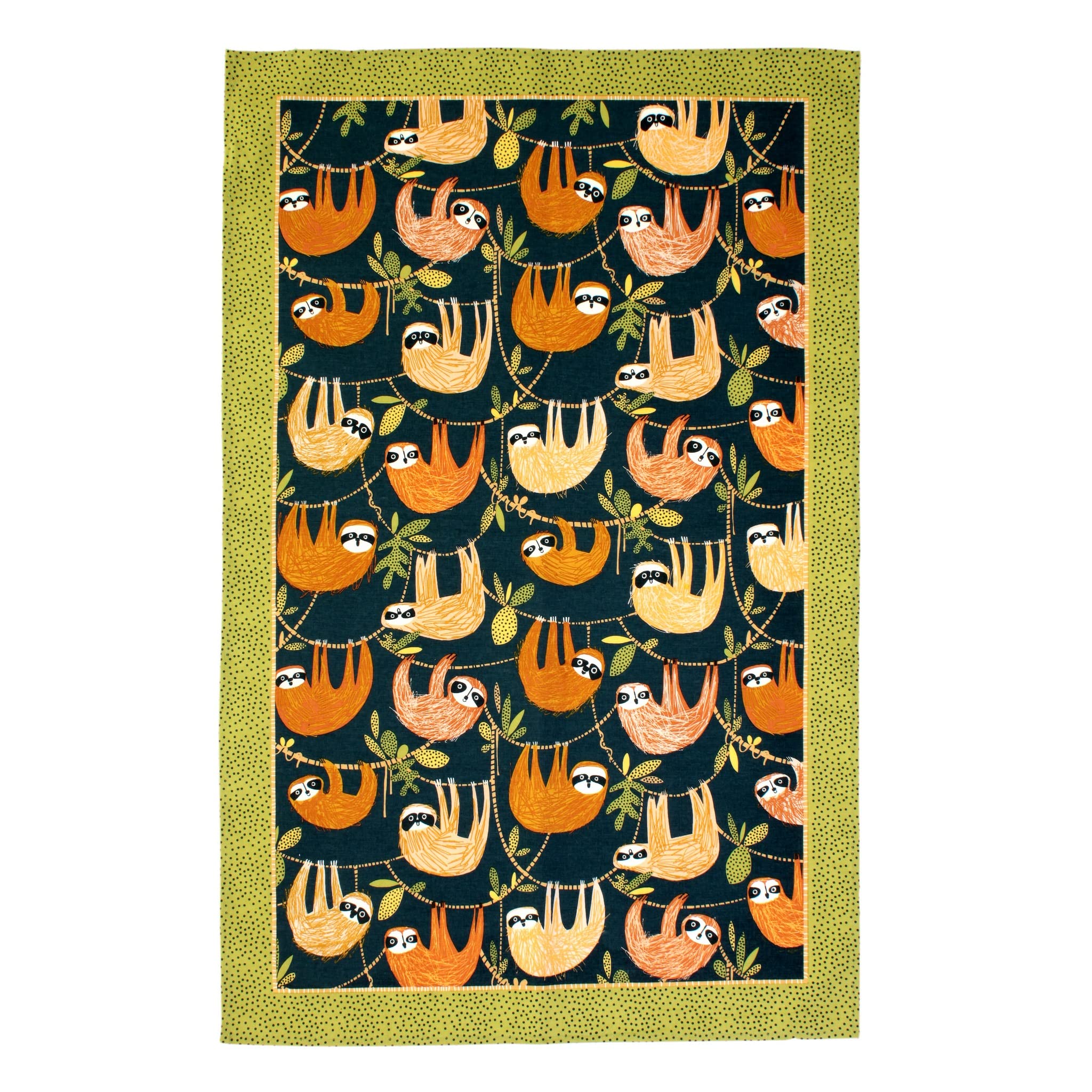 Ulster Weavers Hanging Around Tea Towel, 100% Cotton - with Cute Rainforest Sloth Design - Kitchen and Cooking Gifts for Bakers & Chefs - Homeware & Kitchenware Range