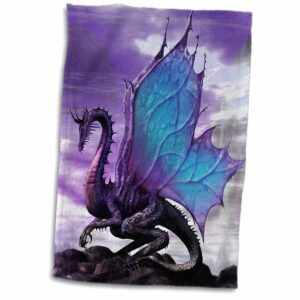3d rose fairytale dragon towel, 15 x 22