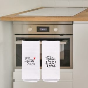 NEGIGA Wedding Gift for Couple,Marriage Gifts,Couple Kitchen Gifts,2 Pieces 16 X 24 Inch Hand Towels,Couple Kitchen Decor,Kitchen Towels for Newlyweds