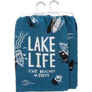 primitives by kathy lake life 'cuz beaches be salty decorative kitchen towel