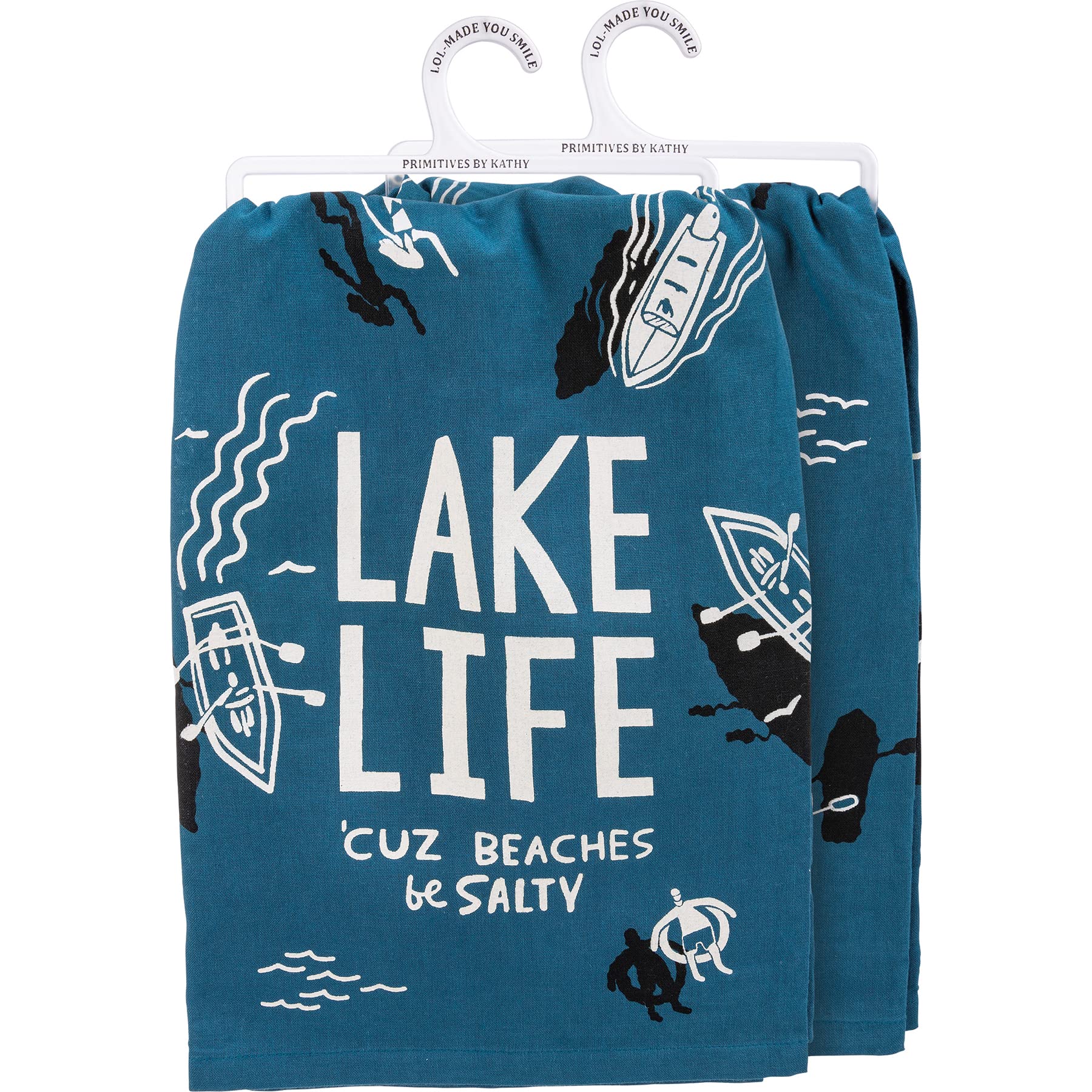 Primitives by Kathy Lake Life 'Cuz Beaches Be Salty Decorative Kitchen Towel