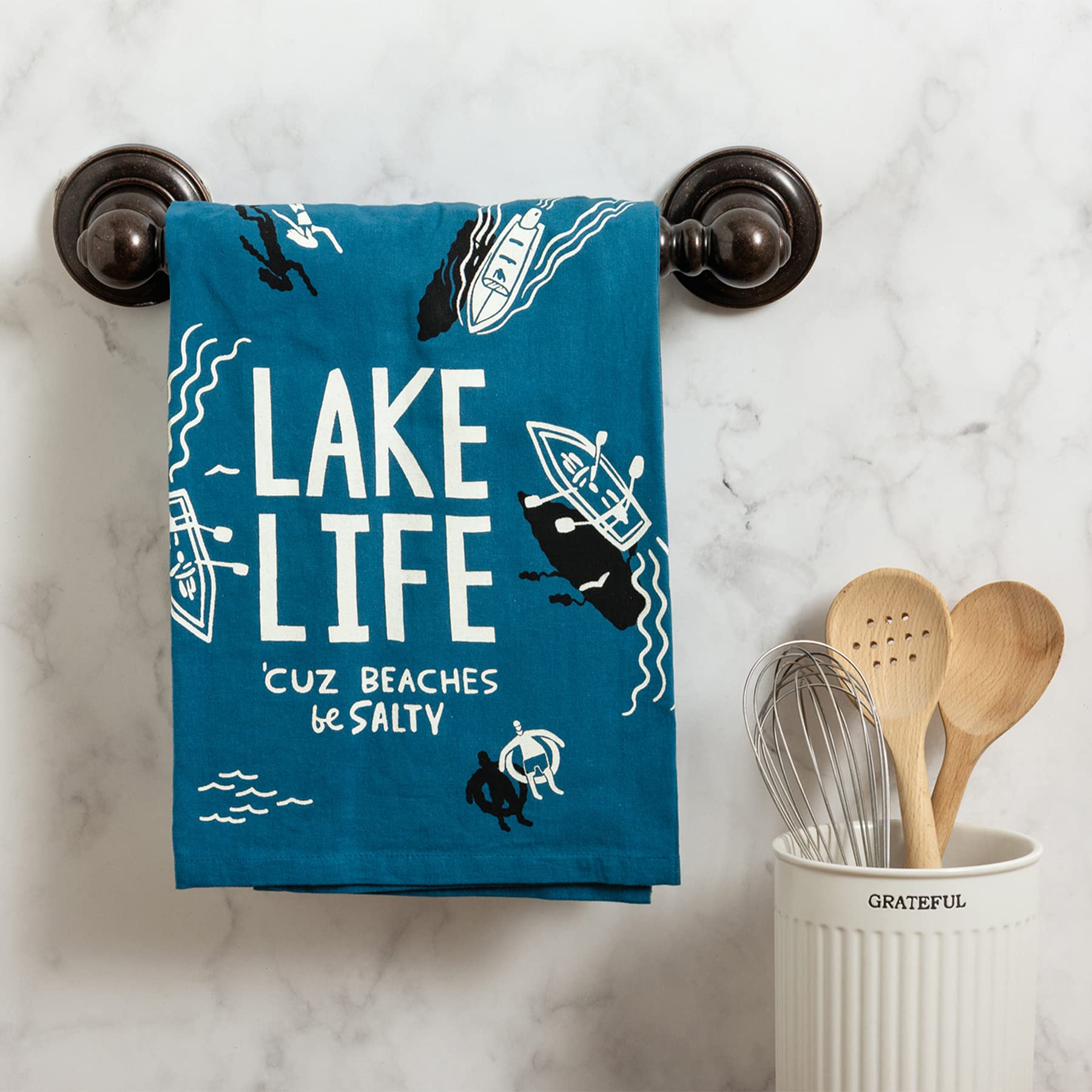 Primitives by Kathy Lake Life 'Cuz Beaches Be Salty Decorative Kitchen Towel