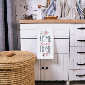 C&F Home Home Sweet Home Embroidered Flour Sack Kitchen Towel Decor Decoration 18" x 27" White