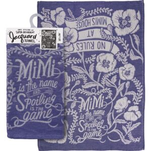 primitives by kathy 109592 mimi is the name dish towel, 28-inch height, cotton