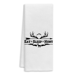 voatok eat sleep hunt deer hunting quote bath towel,hunting lovers gifts decorative towel,hunters gifts