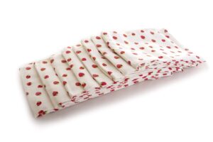 100% cotton strawberry hand towel- kitchen dish towel- tea towel - flour sack towel (set of 4)