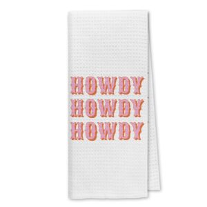 dibor hot pink preppy howdy kitchen towels dish towels dishcloth,hot pink preppy decorative absorbent drying cloth hand towels tea towels for bathroom kitchen,teen girls gifts