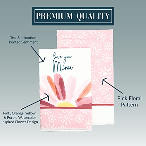 Pavilion - 27.5" x 19.75" Set of Two Springtime Floral Kitchen Bathroom Tea Towels - Love You Mimi