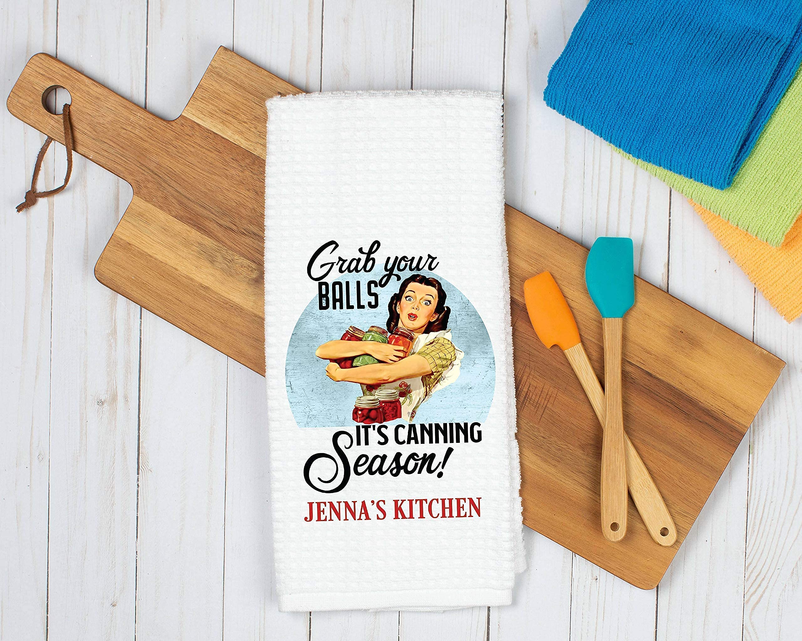 Personalized It's Canning Season Dish Towel | Custom Waffle Weave Dish Towel | Personalized Kitchen Towel | Mom Gift | Personalized Dish Towel | Mothers Day | Birthday Gift | Funny Kitchen Accessories