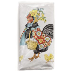 mary lake-thompson fancy hen cotton flour sack dish towel