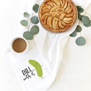 The Cotton & Canvas Co. Dill with It Soft and Absorbent Kitchen Tea Towel, Flour Sack Towel and Dish Cloth