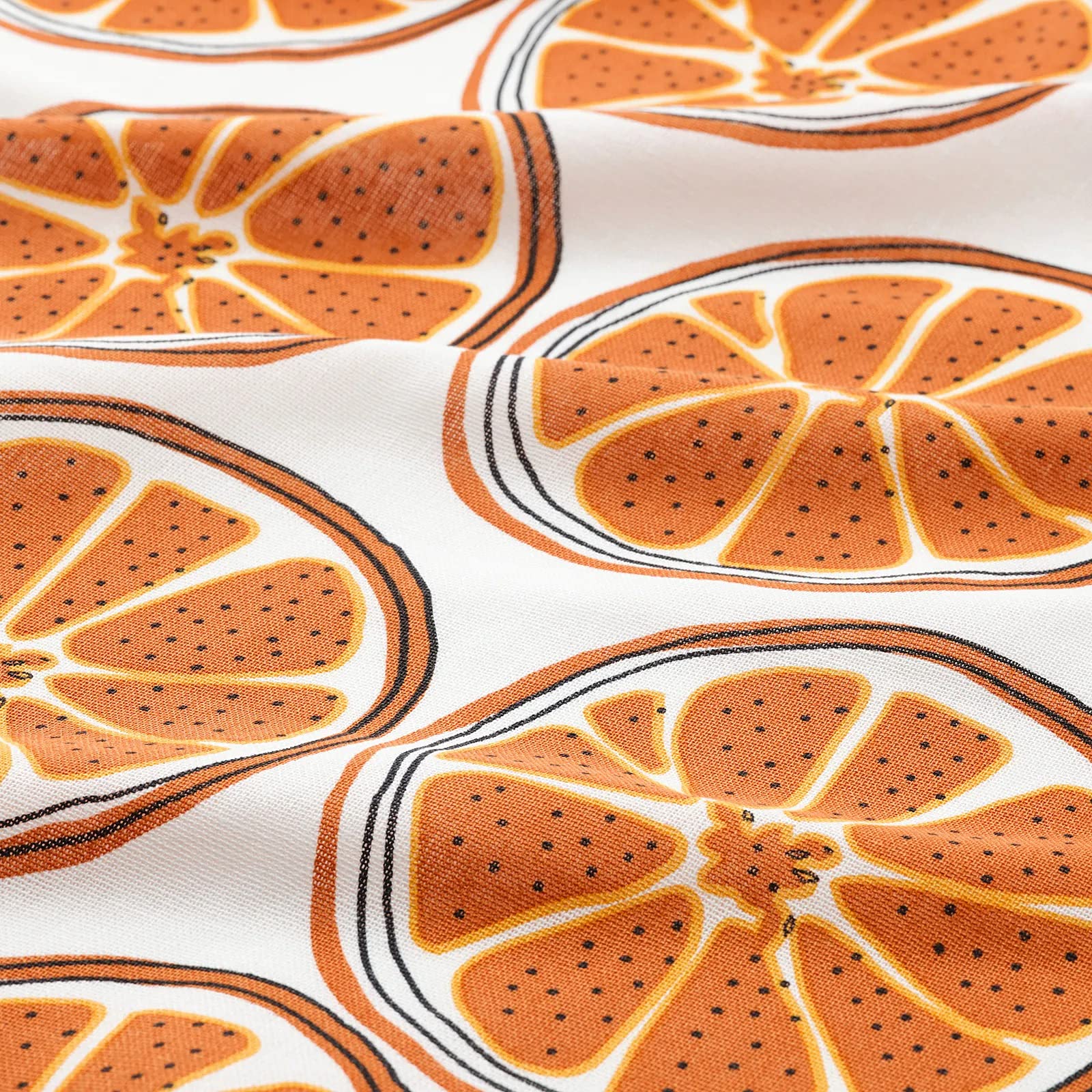 Ikea Tea Towel, Patterned/Orange45x60 cm Set of 4