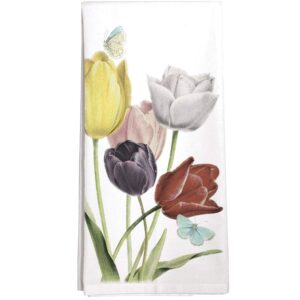 montgomery street spring tulips cotton flour sack dish towel
