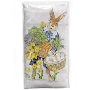 mary lake-thompson lavender rabbit cotton flour sack dish towel