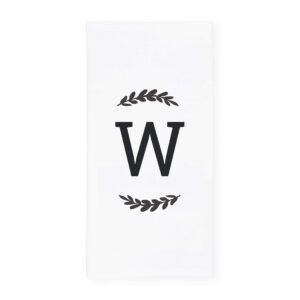 the cotton & canvas co. personalized single monogram initial w soft absorbent kitchen tea towel, flour sack towel, dish cloth