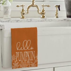 Fall Dish Towels for Fall Decor Watercolor Pumpkin Maple Leaves Kitchen Towels 18x26 Inch Buffalo Plaid Autumn Thanksgiving Ultra Absorbent Bar Drying Cloth Tea Sign Hand Towel for Cooking Set of 2