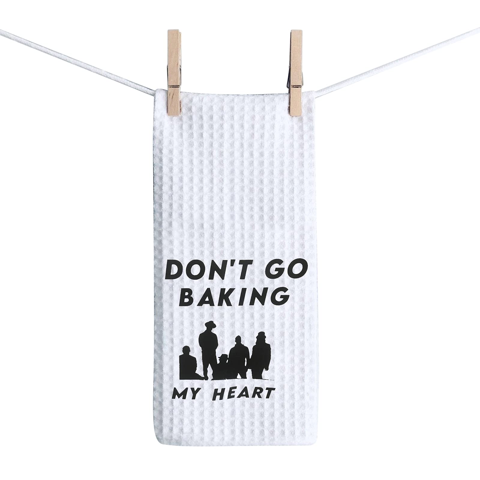 ZJXHPO Song Lyrics Inspired Kitchen Towel Dish Towel Baking Gift for Housewarming Wedding Shower (Don't GO Baking)