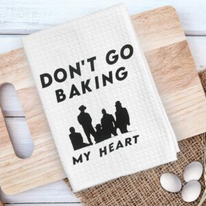 ZJXHPO Song Lyrics Inspired Kitchen Towel Dish Towel Baking Gift for Housewarming Wedding Shower (Don't GO Baking)