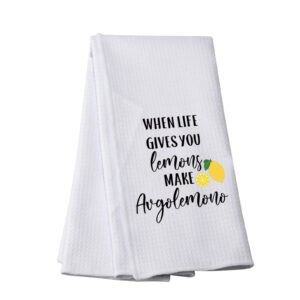 pwhaoo lemonade kitchen towel when life gives you lemons kitchen towel gift for fruit lovers (gives you lemons towel)