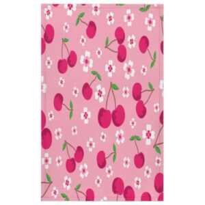 flower cherry blossom kitchen towels and dishcloths set of 4-17.7" x 28.3" absorbent dish towels with hanging loop hand towel for farmhouse bar towels & tea towels