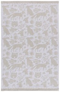 danica studio timber woven cotton jacquard dishtowel, 18 x 28 inches