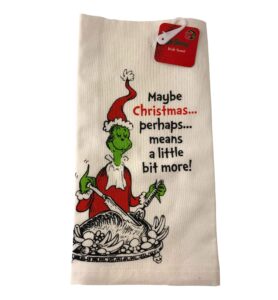 dr. seuss grinch christmas kitchen dish towel