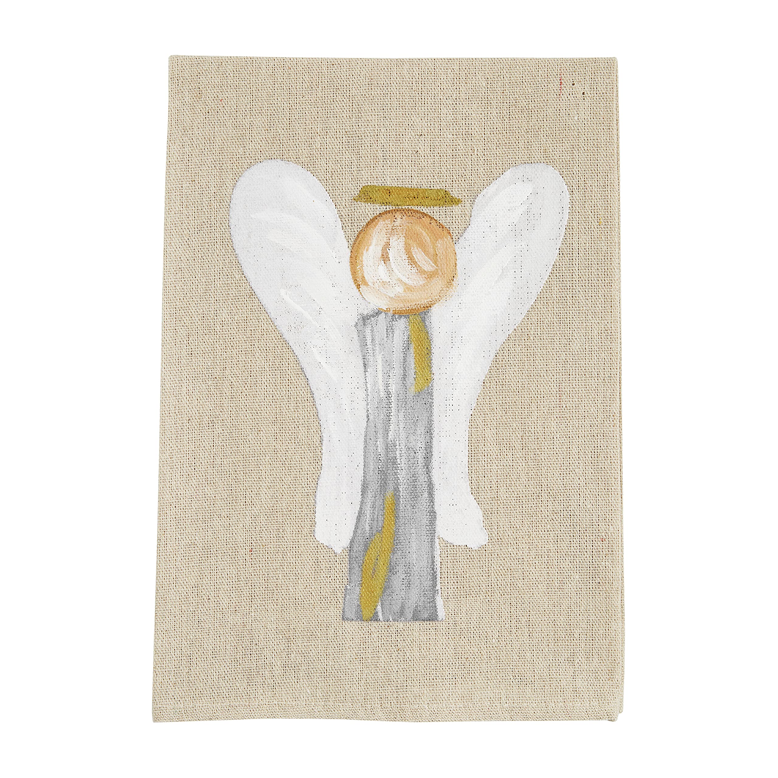 Mud Pie Faith Christmas Painted Towel, Angel, 21" x 14"