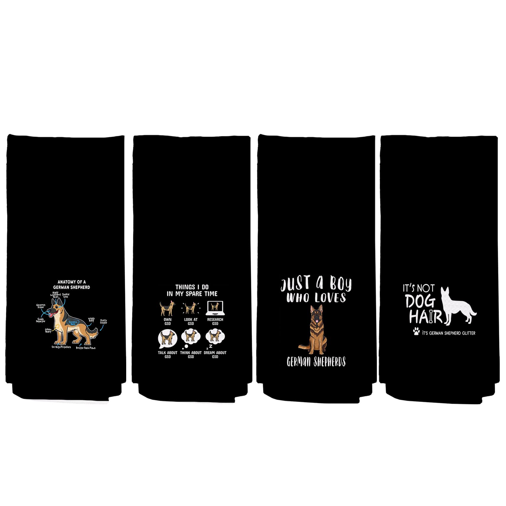 NEGIGA Funny German Shepherd Dish Cloths Towels 24x16 Inch Set of 4,Cute German Shepherd Decor Decorative Dish Hand Towels for Dorm Kitchen Bathroom,Dog Lover Gifts for Women,Housewarming Gifts
