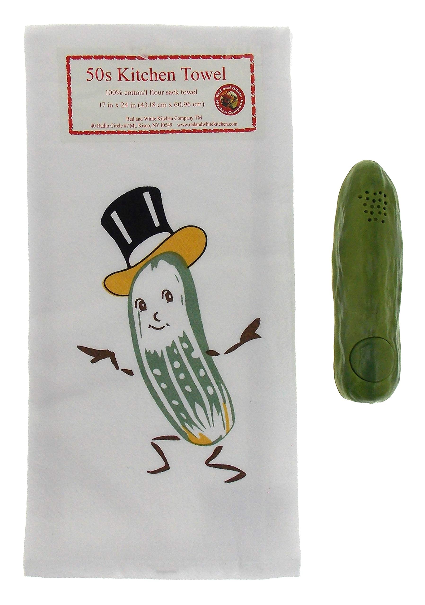 Yodeling Pickle Bundled with a Mr Pickle Kitchen Towel