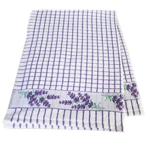 samuel lamont poli dri 100% cotton dish towel - lavender sprigs
