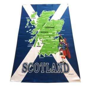 map of scotland tea towel