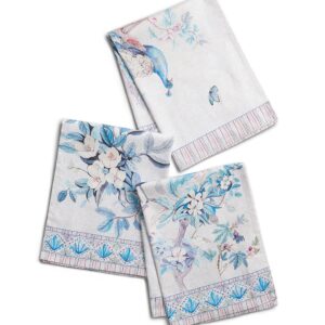 Maison d' Hermine Kitchen Towel 100% Combed Cotton Premium Set of 3 Kitchentowels Easter Tea Towels (20"x27.50") for Table Cleaning, Dining, Buffet Parties & Wedding Use - Peacock Utopia