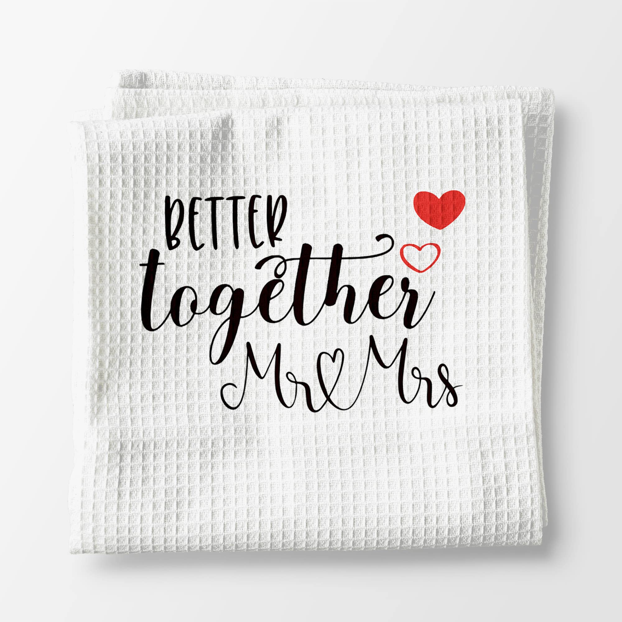 Voatok Better Together Mr.&Mrs. Bath Towel,Bride and Groom Husband and Wife Gifts Decorative Towel,Wedding Birthday Anniversary Decor