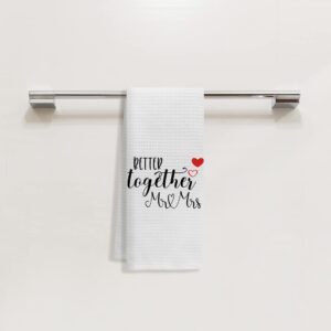 Voatok Better Together Mr.&Mrs. Bath Towel,Bride and Groom Husband and Wife Gifts Decorative Towel,Wedding Birthday Anniversary Decor