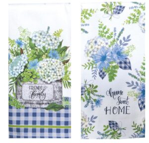 love grows here farmhouse collection terry towels bundle of 2, friends family and home sweet home