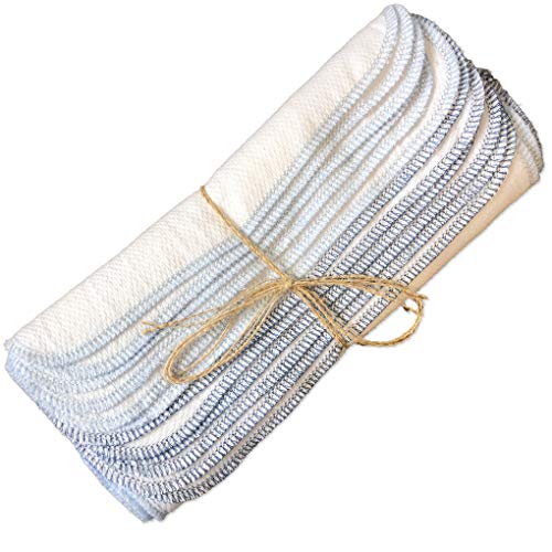 Winter Chill in Blue 1 dozen Paperless Towels on Bright White