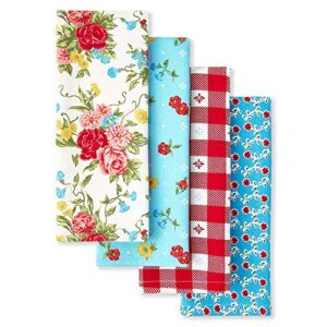 the pioneer woman sweet rose kitchen towel set of 4