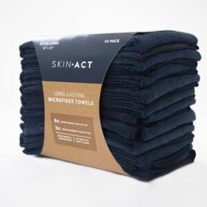 SKINACT Microfiber Towel Black 10PCS