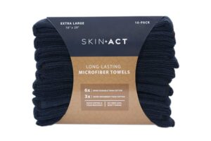 skinact microfiber towel black 10pcs
