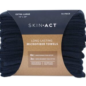 SKINACT Microfiber Towel Black 10PCS