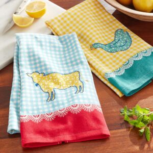 pw the pioneer woman animals kitchen towel 2 piece set