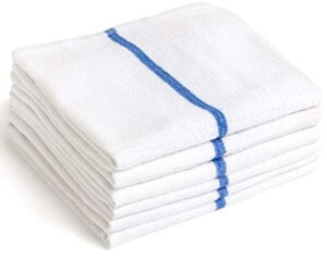 liliane collection 13 bar mops kitchen towels - 15" x 18" commercial grade 100% cotton kitchen towels (high density 28 oz/dozen) - terry bar mop dish towel - thick and absorbent
