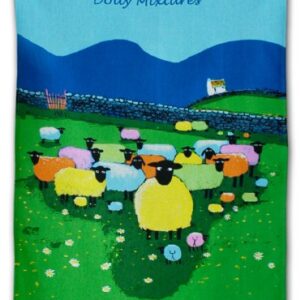 Thomas Joseph Tea Towel, Dolly Mixtures Sheep Design