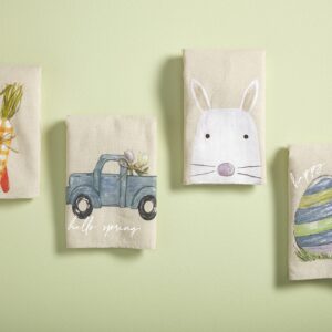 Mud Pie Painted Easter Towel, Carrot, 14" x 21"