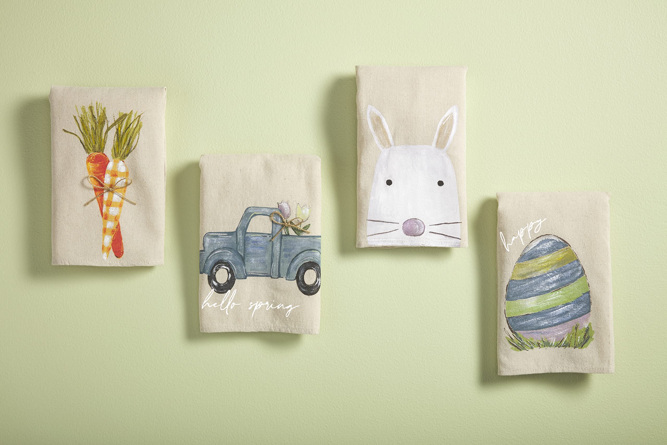 Mud Pie Painted Easter Towel, Carrot, 14" x 21"