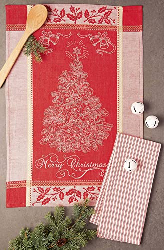 DII Christmas Kitchen Towels Vintage Inspired Holiday Dish Towel Set, 18x28, Holiday Tree, 2 Count