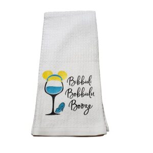 cinderella wine/bippity boppity booze kitchen towel