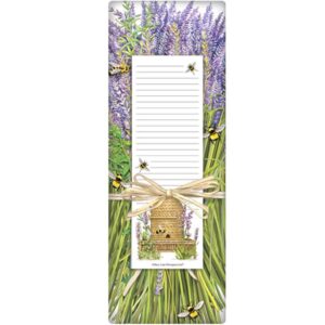 mary lake-thompson lavender beehive flour sack towel with notepad gift set